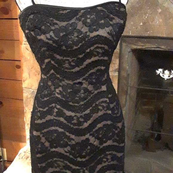 Lillie Rubin lace & chiffon formal dress - Picture 3 of 8